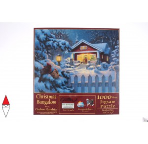 , , , PUZZLE PAESAGGI SUNSOUT NEVE CORBERT GAUTHIER CHRISTMAS BUNGALOW 1000 PZ