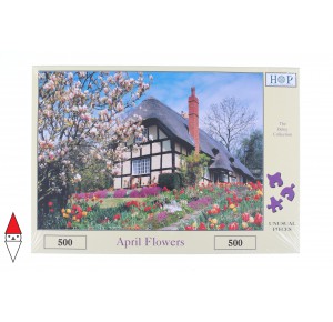 , , , PUZZLE PAESAGGI THE HOUSE OF PUZZLES CAMPAGNA FIORI DI APRILE 500 PZ