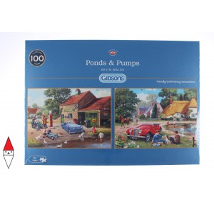 , , , PUZZLE PAESAGGI GIBSONS VILLAGGI PONDS AND PUMPS 2X500 PZ G5050