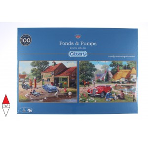 , , , PUZZLE PAESAGGI GIBSONS VILLAGGI PONDS AND PUMPS 2X500 PZ G5050