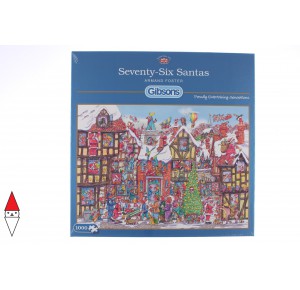 GIBSONS, , , PUZZLE TEMATICO GIBSONS NATALE SEVENTY-SIX SANTAS 1000 PZ