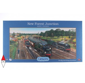GIBSONS, , , PUZZLE MEZZI DI TRASPORTO GIBSONS TRENO NEW FOREST JUNCTION 636 PZ