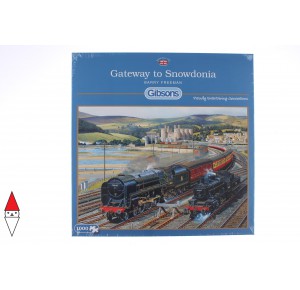 GIBSONS, , , PUZZLE MEZZI DI TRASPORTO GIBSONS TRENI GATEWAY TO SNOWDONIA 1000 PZ