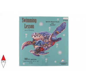 , , , PUZZLE SAGOMATO SUNSOUT TARTARUGHE STEVE SUNDRAM - SWIMMING LESSON 1000 PZ