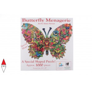 SUNSOUT, , , PUZZLE SAGOMATO SUNSOUT FARFALLE AIMEE STEWART - BUTTERFLY MENAGERIE 1000 PZ