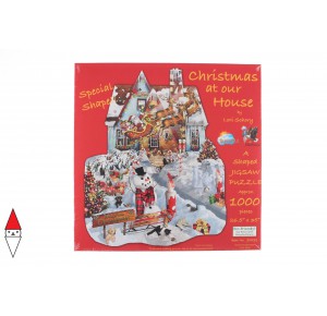 SUNSOUT, , , PUZZLE SAGOMATO SUNSOUT NATALE LORI SCHORY - CHRISTMAS AT OUR HOUSE 1000 PZ