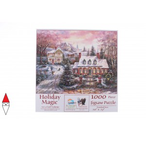 SUNSOUT, , , PUZZLE PAESAGGI SUNSOUT INVERNO CARL VALENTE - HOLIDAY MAGIC 1000 PZ