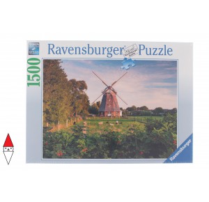 , , , PUZZLE EDIFICI RAVENSBURGER MULINI MULINI A VENTO SUL MAR BALTICO 1500 PZ