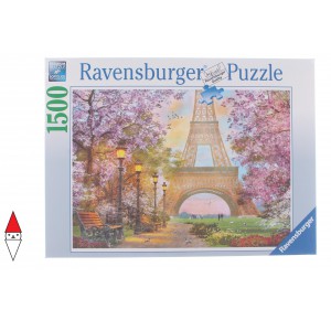 RAVENSBURGER, , , PUZZLE PAESAGGI RAVENSBURGER CITTA AMORE A PARIGI 1500 PZ