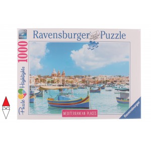 RAVENSBURGER, , , PUZZLE PAESAGGI RAVENSBURGER MARE E OCEANO MEDITERRANEAN MALTA 1000 PZ