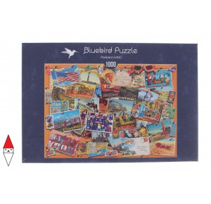 BLUEBIRD, , , PUZZLE OGGETTI BLUEBIRD CARTOLINE POSTCARD (USA) 1000 PZ