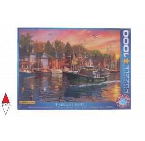 , , , PUZZLE PAESAGGI EUROGRAPHICS HARBOR SUNSET TRAMONTO SUL PORTO 1000 PZ