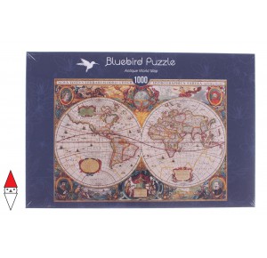 , , , PUZZLE OGGETTI BLUEBIRD CARTE GEOGRAFICHE MAPPAMONDO ANTICO 1000 PZ