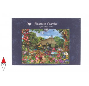 , , , PUZZLE PAESAGGI BLUEBIRD COTTAGES E CHALETS ENGLISH COTTAGE GARDEN 1500 PZ