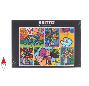 BLUEBIRD, , , PUZZLE GRAFICA BLUEBIRD ASTRATTI ROMERO BRITTO COLLAGE FLOWERS 2000 PZ
