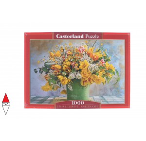 , , , PUZZLE TEMATICO CASTORLAND NATURA MORTA SPRING FLOWERS IN GREEN VASE 1000 PZ