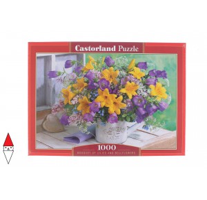 , , , PUZZLE TEMATICO CASTORLAND BOUQUET OF LILIES AND BELLFLOWERS 1000 PZ