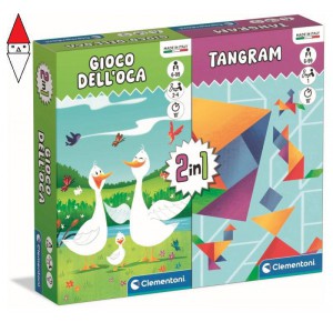 CLEMENTONI, , , GIOCO DA TAVOLO CLEMENTONI 2IN1 GIOCO DELLOCA + TANGRAM