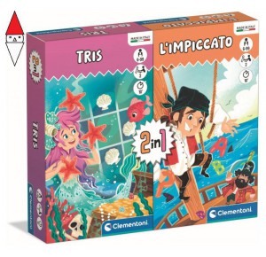 CLEMENTONI, , , GIOCO DA TAVOLO CLEMENTONI 2IN1 TRIS + IMPICCATO