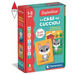 CLEMENTONI, , , GIOCO EDUCATIVO CLEMENTONI MONTESSORI FLASHCARDS LE CASE DEI CUCCIOLI