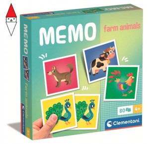 CLEMENTONI, , , GIOCO DA TAVOLO CLEMENTONI MEMO ANIMALI DELLA FATTORIA