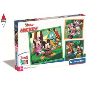 CLEMENTONI, , , PUZZLE CLEMENTONI PUZZLE 3X48 MICKEY AND FRIENDS