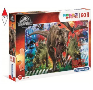 CLEMENTONI, , , PUZZLE CLEMENTONI PUZZLE 60 MAXI JURASSIC WORLD