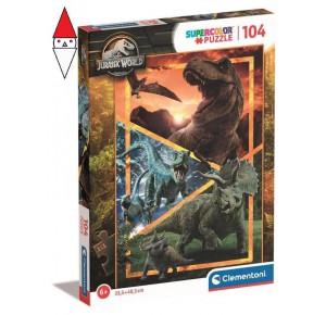, , , PUZZLE CLEMENTONI PUZZLE 104 SUPER JURASSIC WORLD