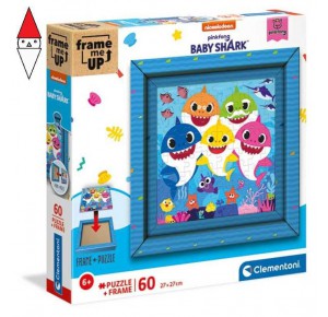 , , , PUZZLE CLEMENTONI PUZZLE 60 PZ FRAME BABY SHARK