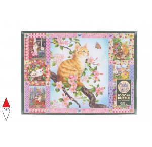 , , , PUZZLE ANIMALI COBBLE HILL GATTI BLOSSOMS AND KITTENS QUILT 1000 PZ