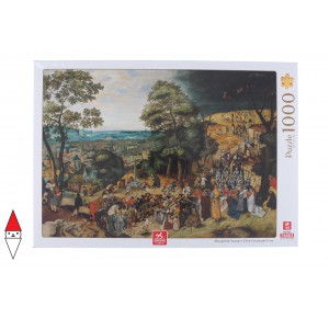 , , , PUZZLE ARTE DEICO PITTURA FIAMMINGA BRUEGHEL CHRIST CARRYING THE CROSS 1000 PZ