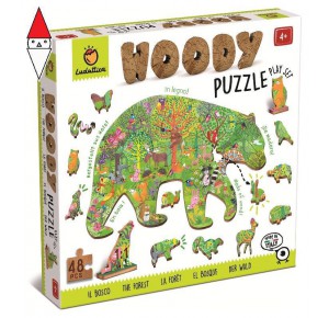 , , , PUZZLE EDUCATIONAL WOODY PUZZLE BOSCO 48 PEZZI