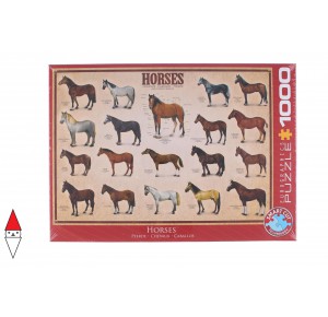 EUROGRAPHICS, , , PUZZLE ANIMALI EUROGRAPHICS CAVALLI HORSES 1000 PZ