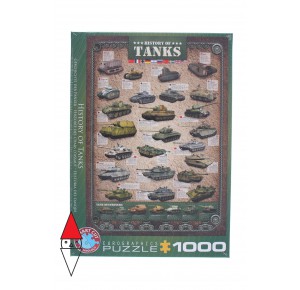 EUROGRAPHICS, , , PUZZLE MEZZI DI TRASPORTO EUROGRAPHICS CARRI ARMATI HISTORY OF TANKS 1000 PZ