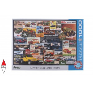 , , , PUZZLE MEZZI DI TRASPORTO EUROGRAPHICS JEEP ADVERTISING COLLECTION 1000 PZ