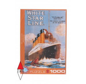, , , PUZZLE GRAFICA EUROGRAPHICS STAMPE VINTAGE TITANIC WHITE STAR LINE 1000 PZ