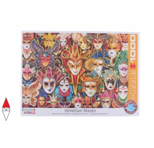 , , , PUZZLE OGGETTI EUROGRAPHICS OGGETTI COMUNI VENICE CARNIVAL MASKS 1000 PZ