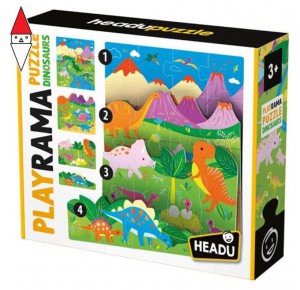 , , , PUZZLE HEADU PLAYRAMA PUZZLE THE DINOSAURS