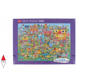 , , , PUZZLE GRAFICA HEYE FUMETTI DOODLE VILLAGE PENS ARE MY FRIENDS 1000 PZ