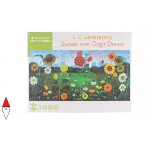 , , , PUZZLE ARTE POMEGRANATE GRAFICA L C ARMSTRONG SUNSET DOG S DREAM 1000 PZ