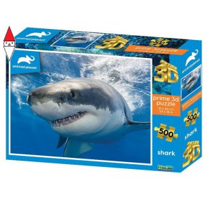 , , , PUZZLE PRIME-3D PUZZLE 3D DISCOVERY GREAT WHITE SHARK 500PC
