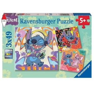 , , , PUZZLE RAVENSBURGER PUZZLE 3X49 PZ DISNEY STITCH