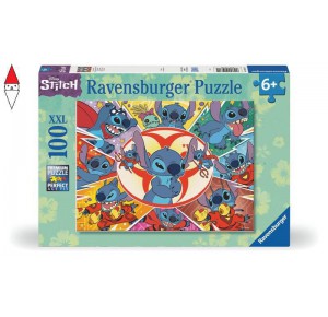 RAVENSBURGER, , , RAVENSBURGER PUZZLE 100 PZ XXL DISNEY STITCH