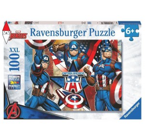 , , , RAVENSBURGER PUZZLE 100 PZ XXL CAPTAIN AMERICA