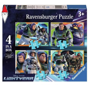 RAVENSBURGER, , , PUZZLE RAVENSBURGER PUZZLE 4 IN A BOX LIGHTYEAR DISNEY PIXAR