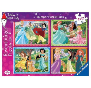 , , , PUZZLE RAVENSBURGER PUZZLE 4X42 PRICIPESSE DISNEY