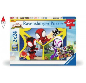 RAVENSBURGER, , , PUZZLE RAVENSBURGER PUZZLE 2X24 PZ SPIDEY