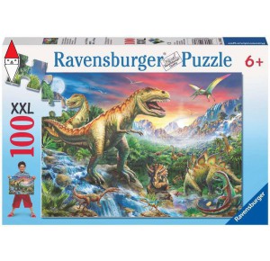 , , , PUZZLE RAVENSBURGER PUZZLE 100 PZ L ERA DEI DINOSAURI