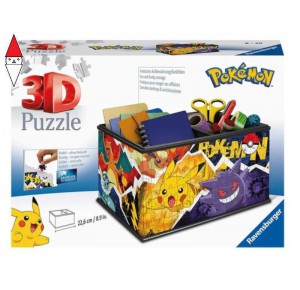 RAVENSBURGER, , , PUZZLE 3D RAVENSBURGER 3D PUZZLE STORAGE BOX POKEMON