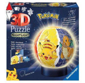 , , , PUZZLE 3D RAVENSBURGER 3D PUZZLE NIGHTLAMP POKEMON